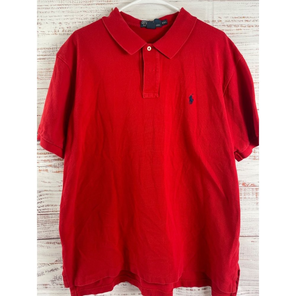 Mens Ralph Lauren Red Polo Short Sleeve Shirt sz 2XL XXL